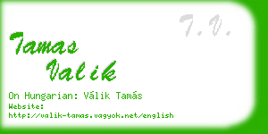 tamas valik business card