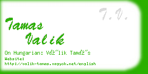 tamas valik business card